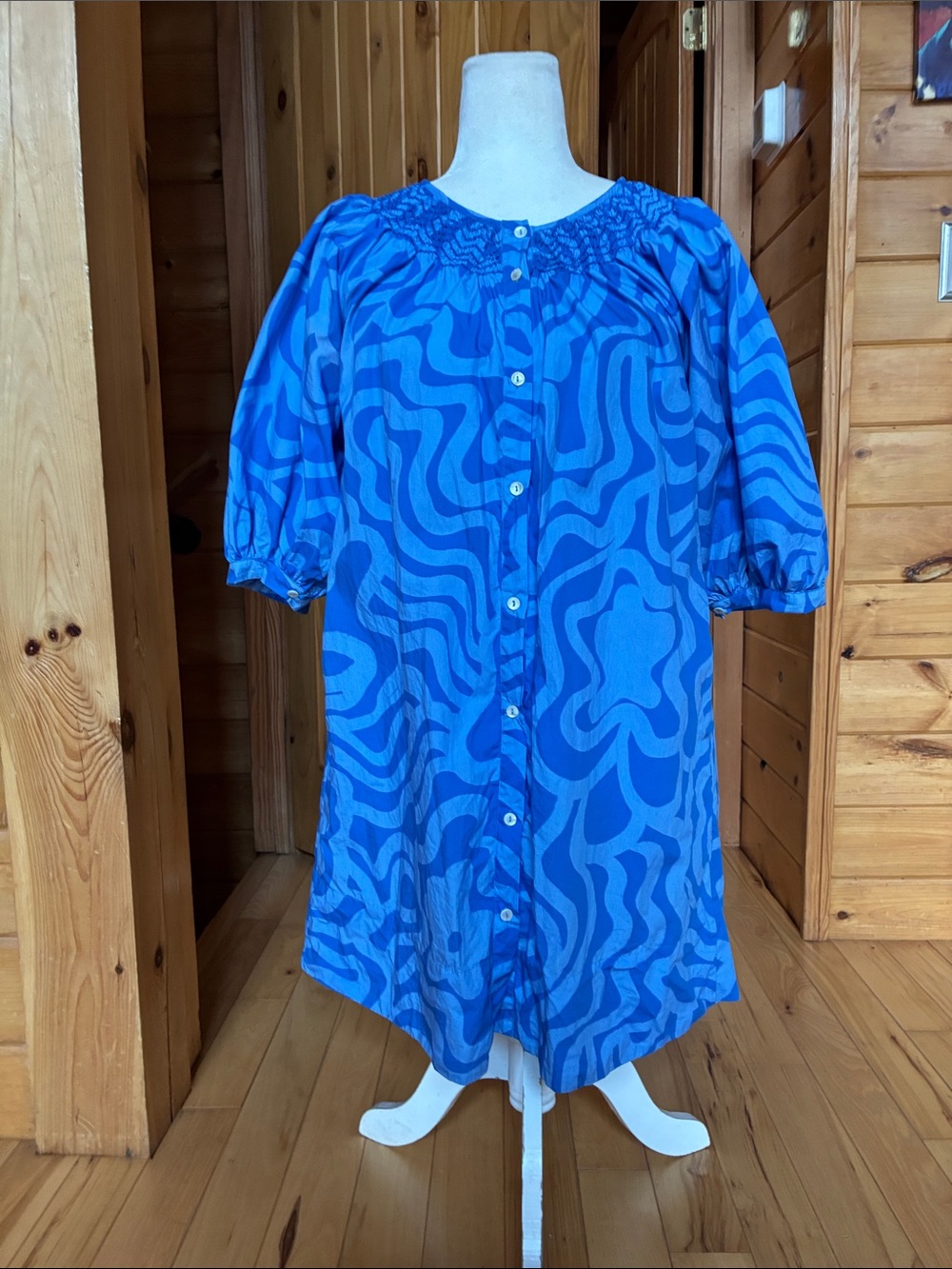 Oliphant button front midi dress